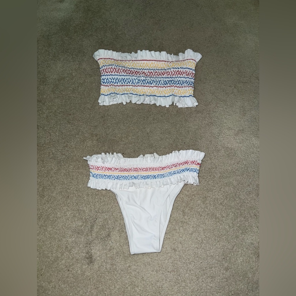 Multicolor Ruffle Bikini
